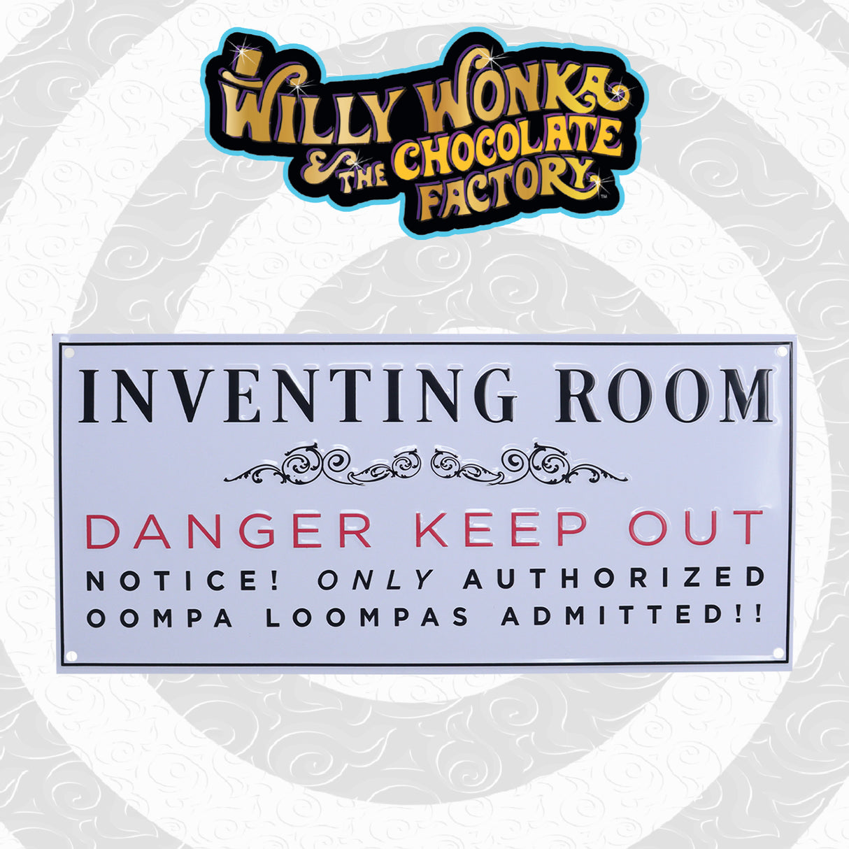 INVENTING ROOM | Willy Wonka | Tin Sign