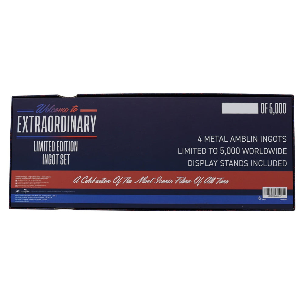 E.T. | BACK TO THE FUTURE | JURASSIC PARK | JAWS | Amblin 4 Piece Ingots |  Limited Edition