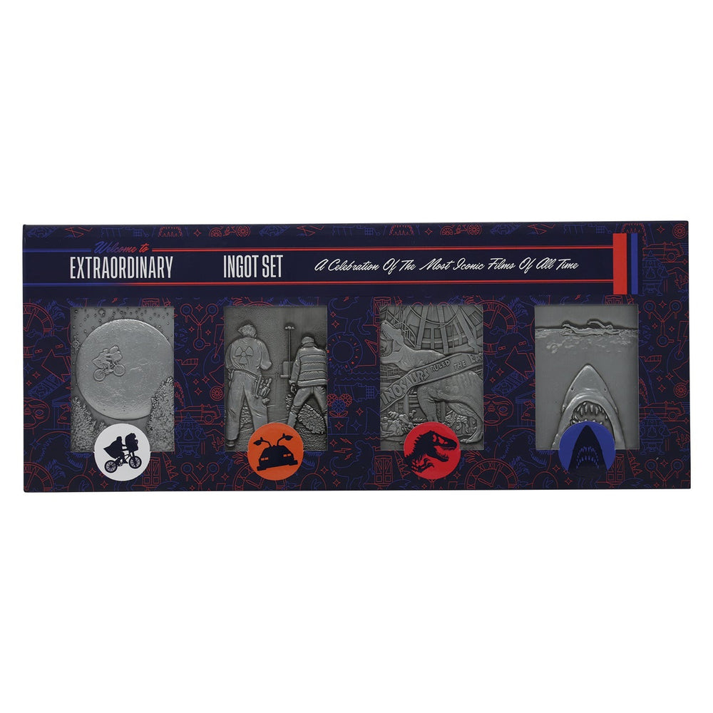E.T. | BACK TO THE FUTURE | JURASSIC PARK | JAWS | Amblin 4 Piece Ingots |  Limited Edition