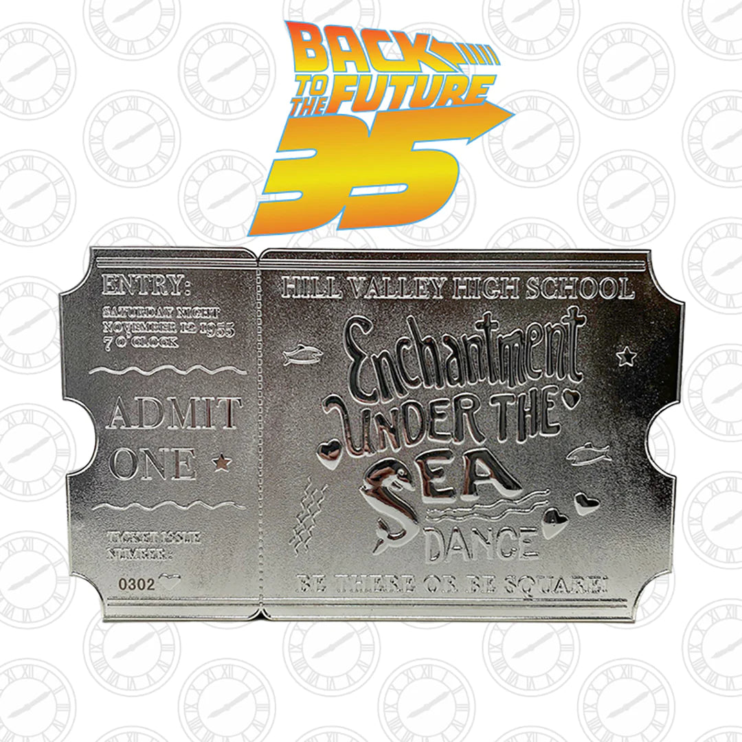 Back to the Future | Enchantment Under the Sea Dance Ticket | .999 Silver Plated | Limited Edition