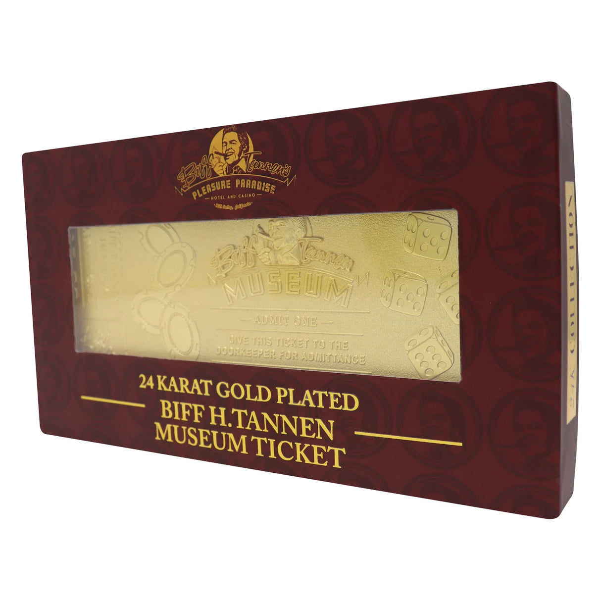 Back to the Future | Biff Tannen Museum Entrance Ticket | 24k Gold Plated | Limited Edition