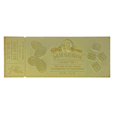 Back to the Future | Biff Tannen Museum Entrance Ticket | 24k Gold Plated | Limited Edition
