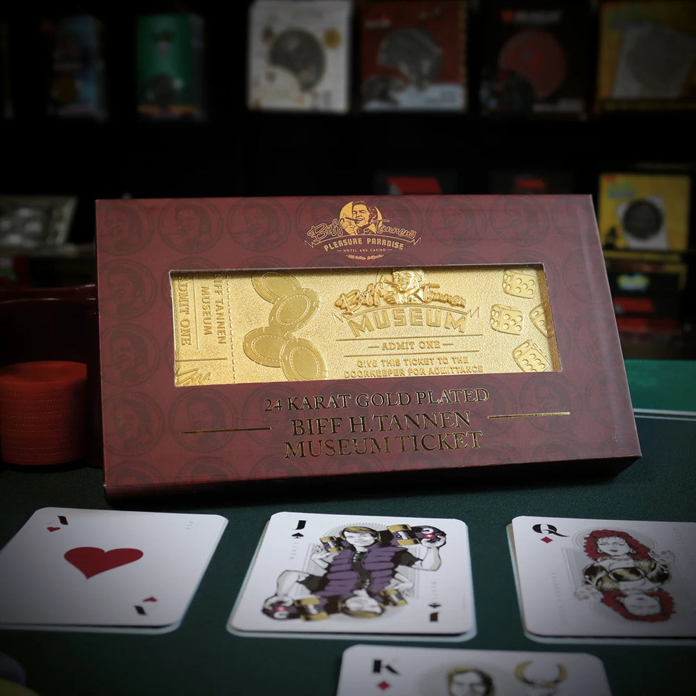 Back to the Future | Biff Tannen Museum Entrance Ticket | 24k Gold Plated | Limited Edition