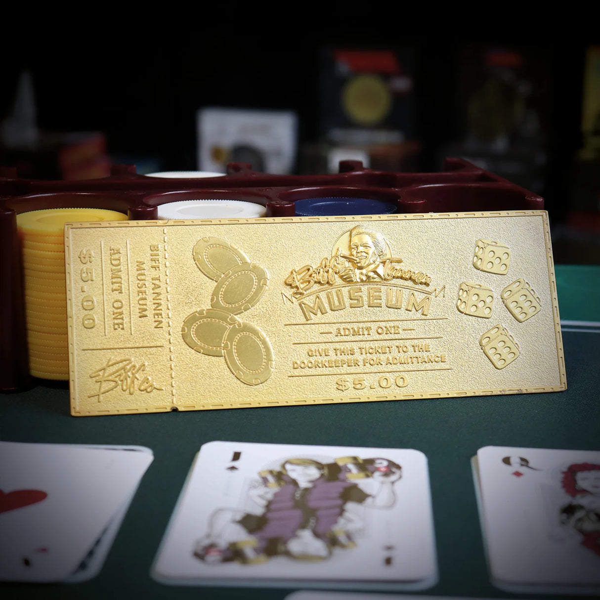 Back to the Future | Biff Tannen Museum Entrance Ticket | 24k Gold Plated | Limited Edition