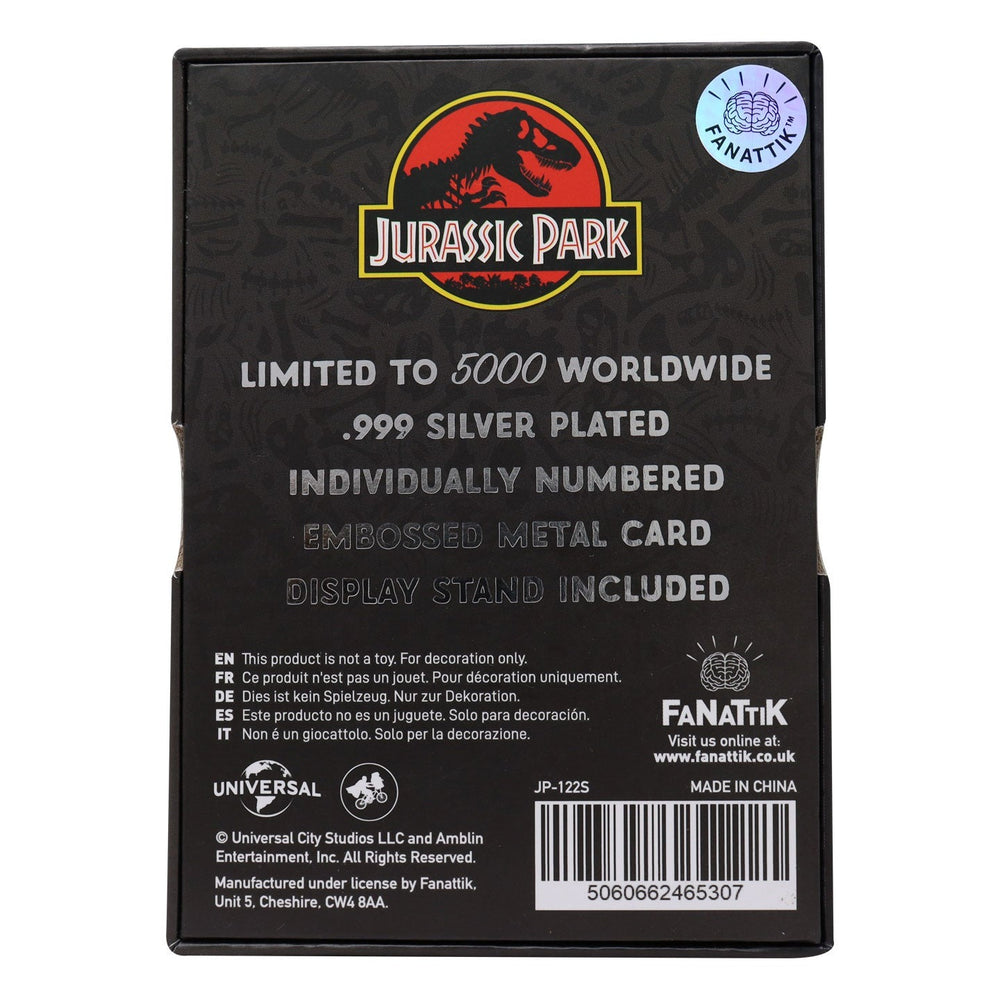Jurassic Park | Welcome Gates | .999 Silver Plated | Limited Edition