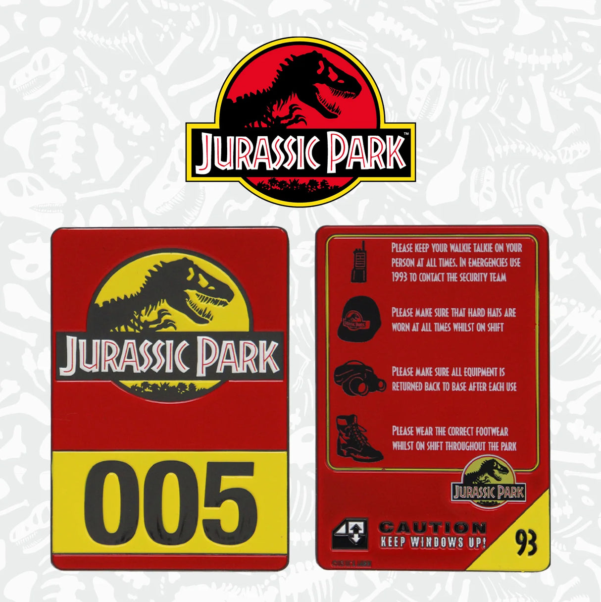 Jurassic Park | 30th Anniversary Replica Vehicle I.D. Card | Ingot Limited Edition