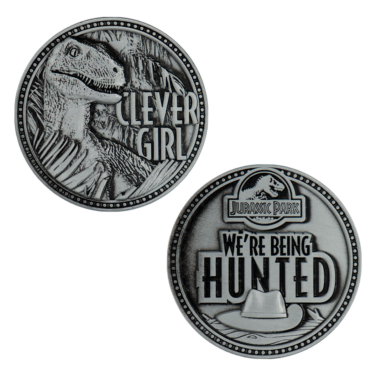 Fanattik Jurassic Park: CLEVER GIRL Velociraptor Limited Edition Collectable Coin