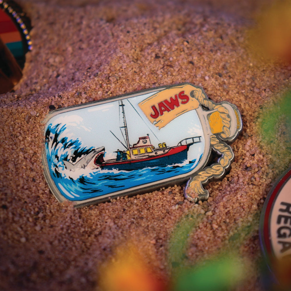 SHIP IN BOTTLE | Jaws 50th Anniversary | Limited Edition Pin Badge