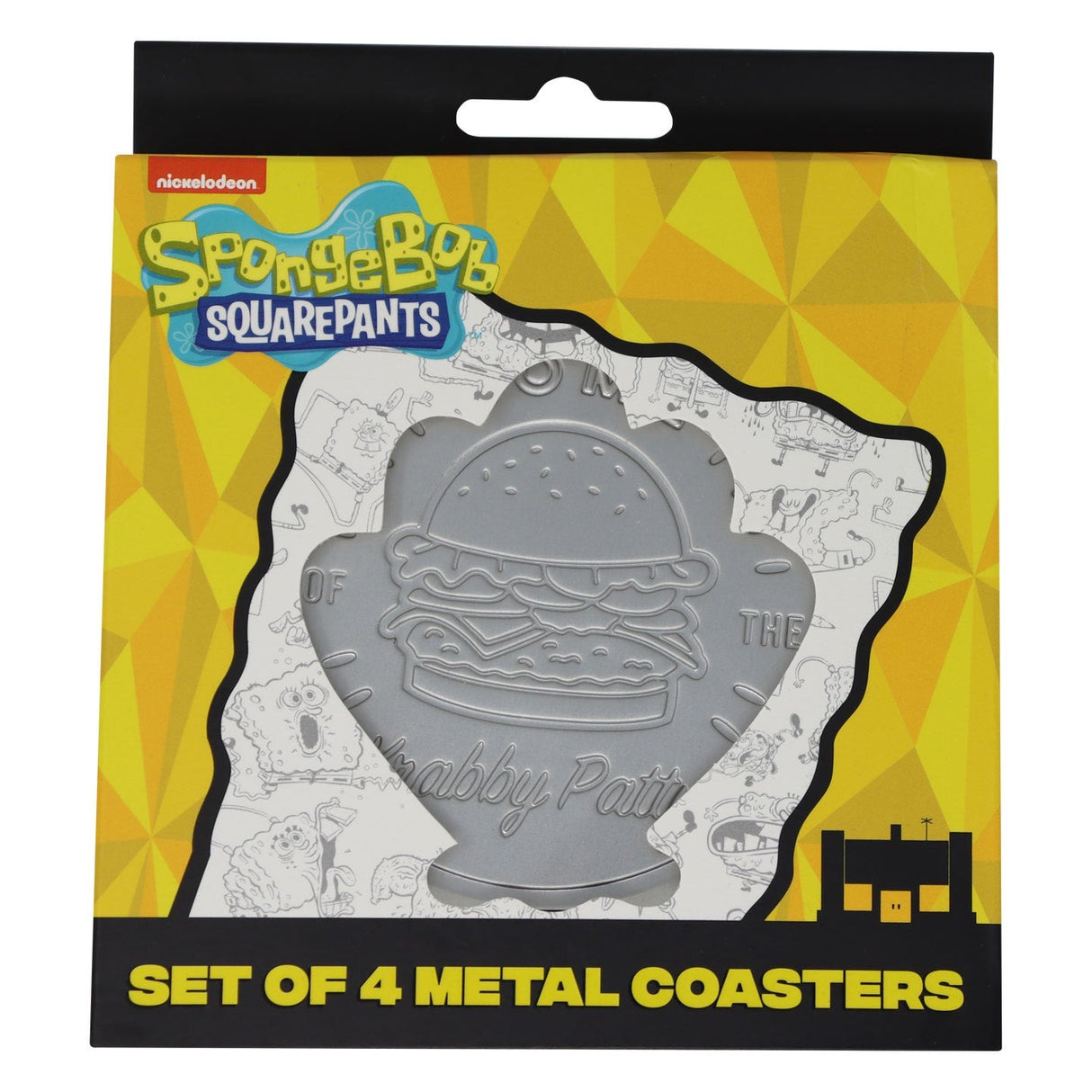 Spongebob Squarepants | Set of 4 Embossed Metal Coasters