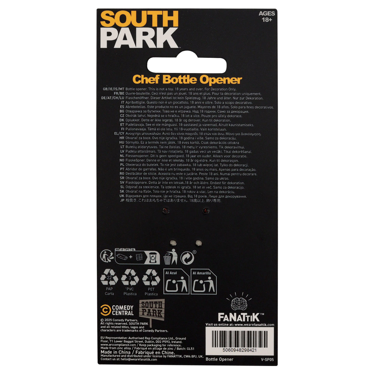 Fanattik South Park CHEF Magnetic Bottle Opener