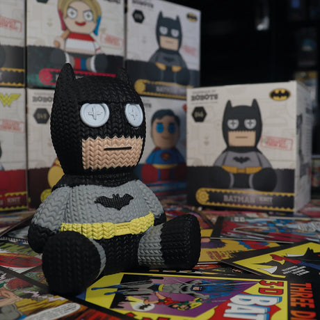 Batman Grey Suit | Handmade by Robots | DC Vinyl Figure | Knit Series #046