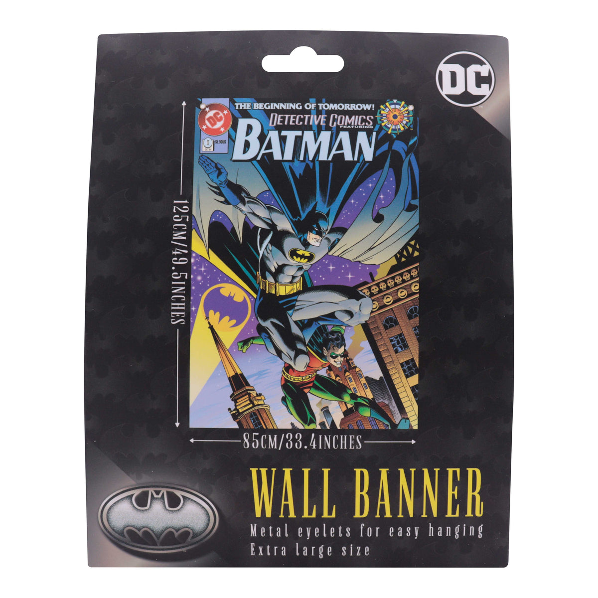 Fanattik DC: BATMAN & ROBIN 85th Anniversary Detective Comics Extra Large Wall Banner (125 x 85cm)