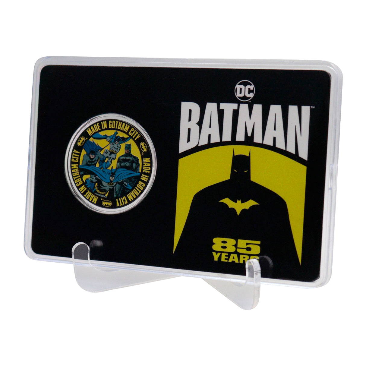 Batman 85th Anniversary BATMAN Limited Edition Collectible Coin and XL Stand