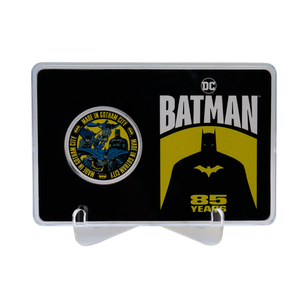 Batman 85th Anniversary BATMAN Limited Edition Collectible Coin and XL Stand