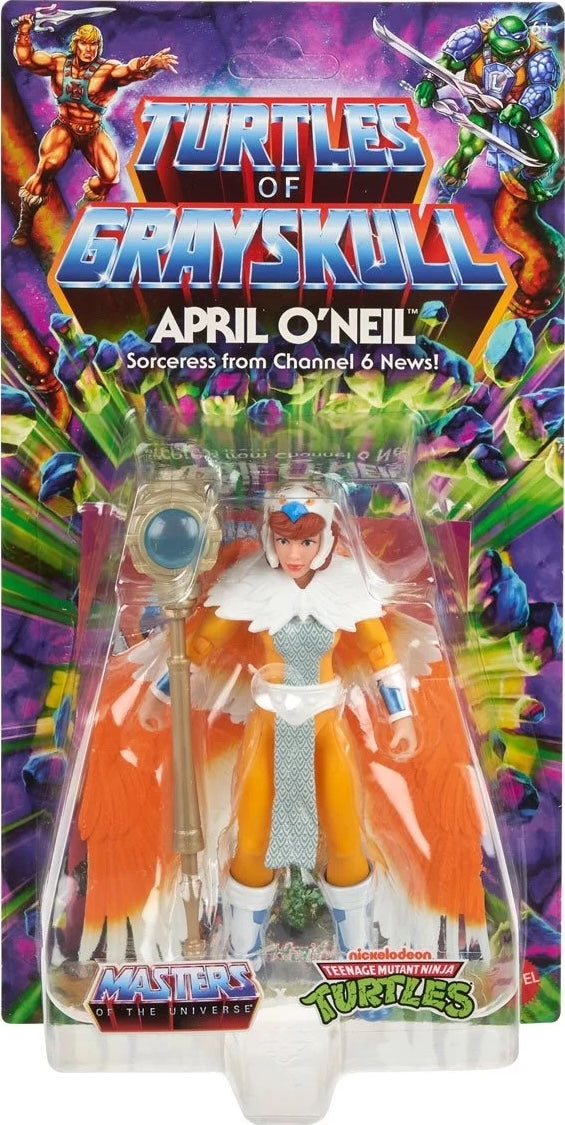 Masters of the Universe x Tmnt Turtles of Grayskull | APRIL O'NEIL SORCERESS Action Figure by Mattel