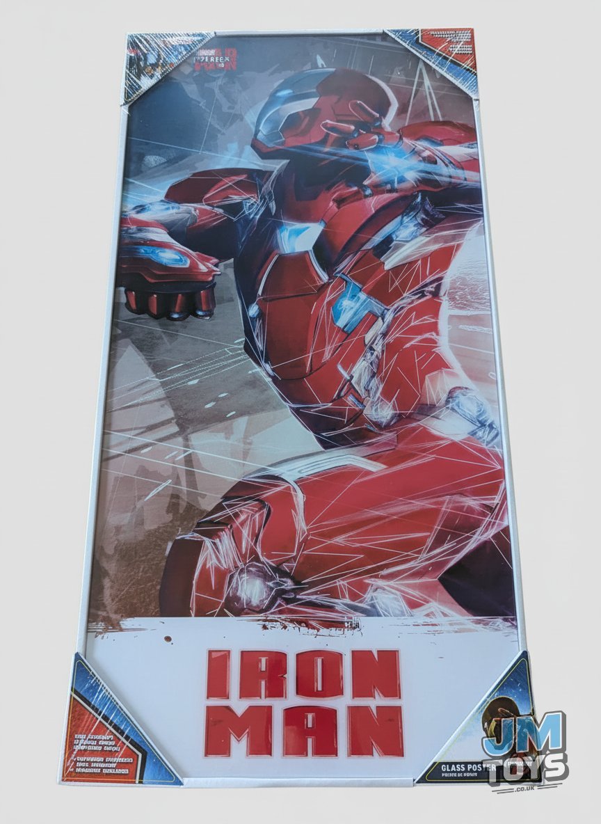 Captain America Civil War Glass Poster | Iron Man (60 X 30cm)