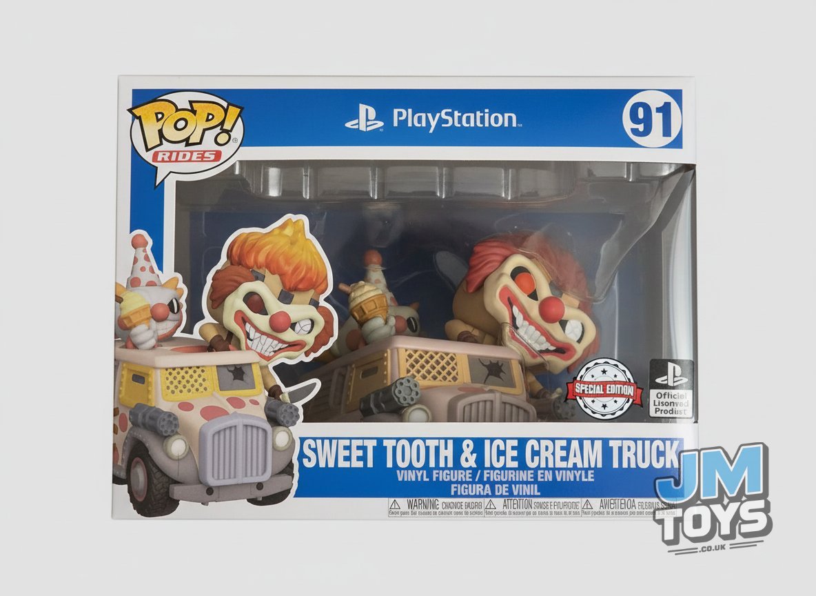 Slight Damaged Box | SWEET TOOTH & ICE CREAM TRUCK | PlayStation Twisted Metal | Funko Pop Rides #91
