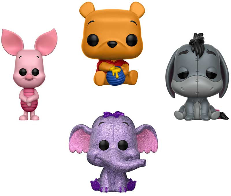 Damaged Box | WINNIE THE POOH / PIGLET / EEYORE / HEFFALUMP | Funko Pop Disney | | Diamond | 4 Pack