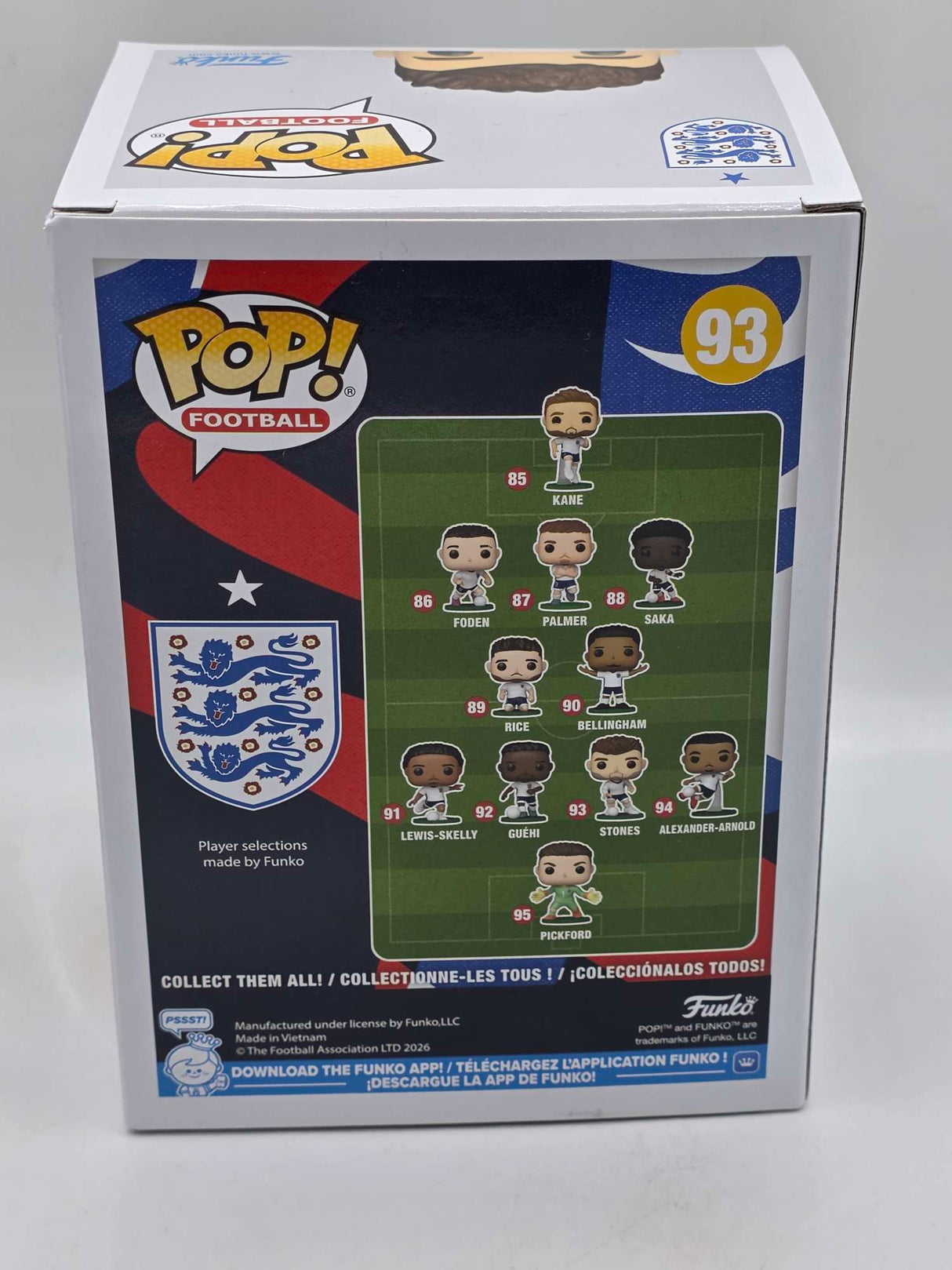 Funko Pop! Football England JOHN STONES Vinyl Figure #93