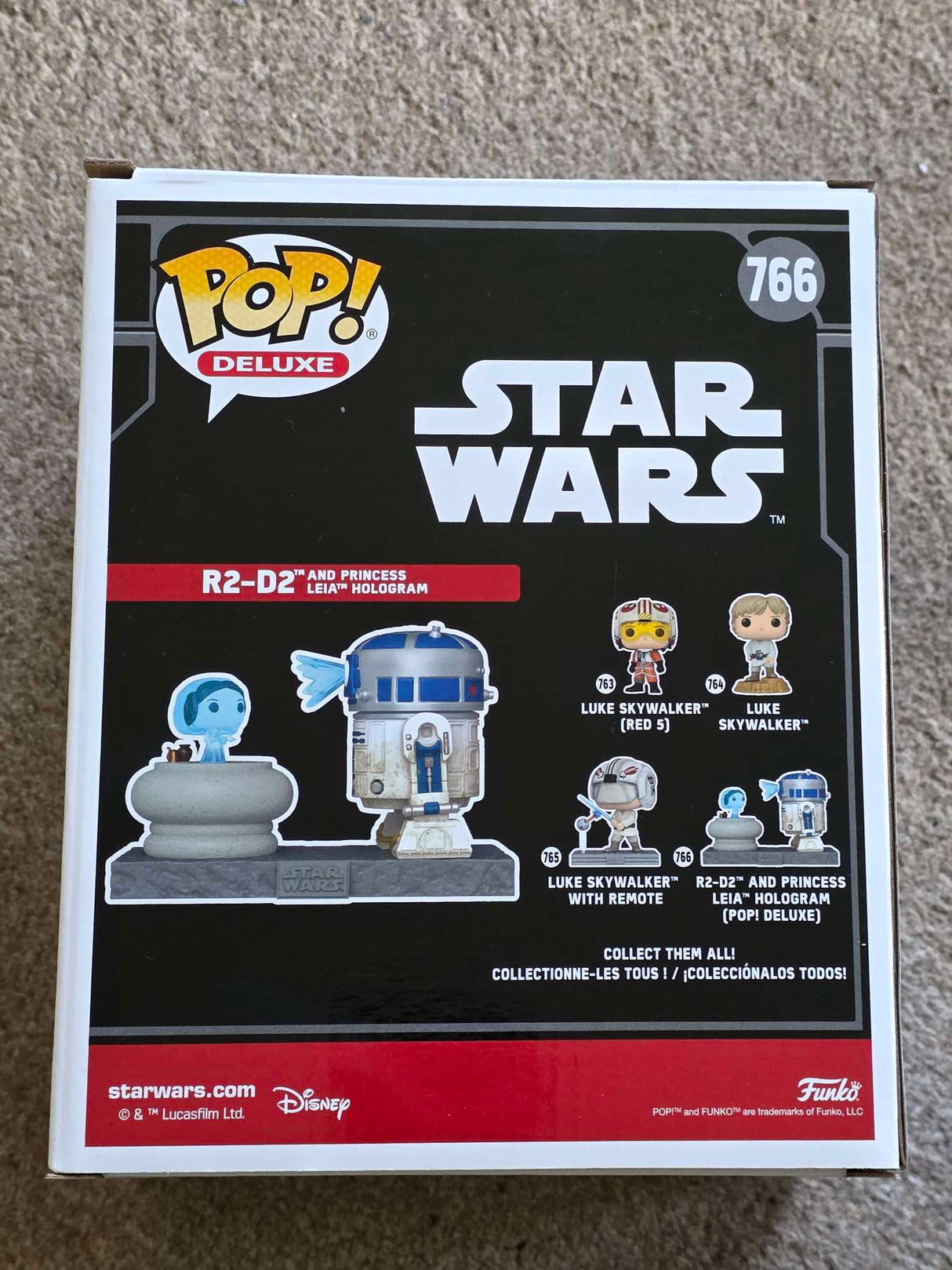 Slight Damaged Box | R2-D2 WITH PRINCESS LEIA HOLOGRAM | Funko Pop Star Wars #766