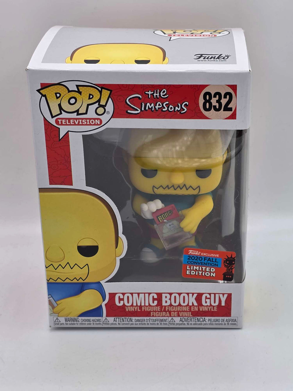 Damaged Box |  COMIC BOOK GUY | The Simpsons | Funko Pop Television #832