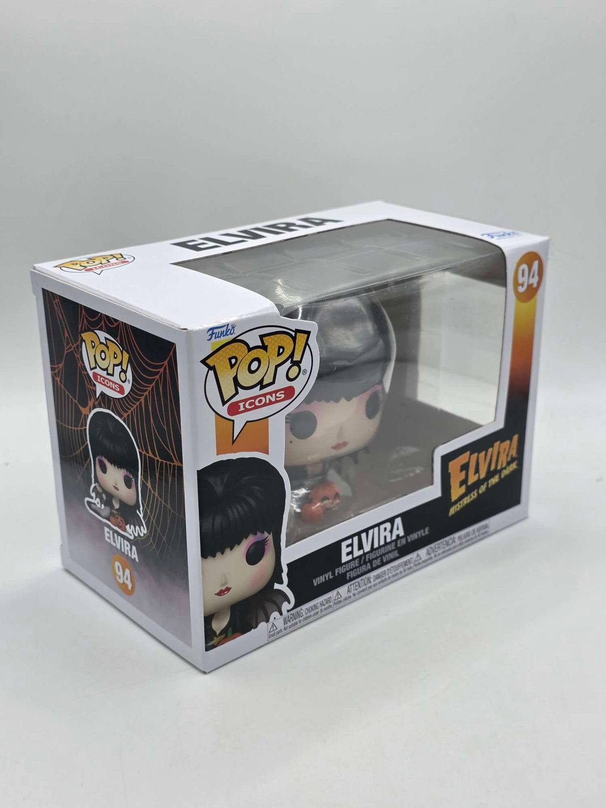 Slight Damaged Box | ELVIRA WITH PUMPKINS | Elvira Mistress Of The Dark | Funko Pop Icons #94