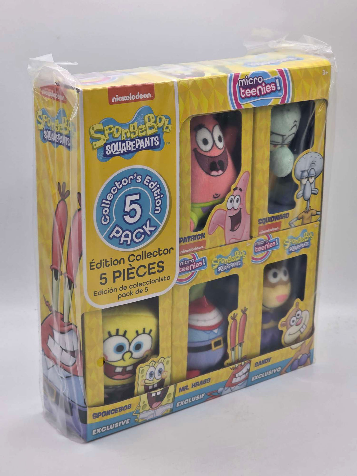 SPONGEBOB SQUAREPANTS | Micro Teenies | 3 INCH Plush | 5 PACK COLLECTOR