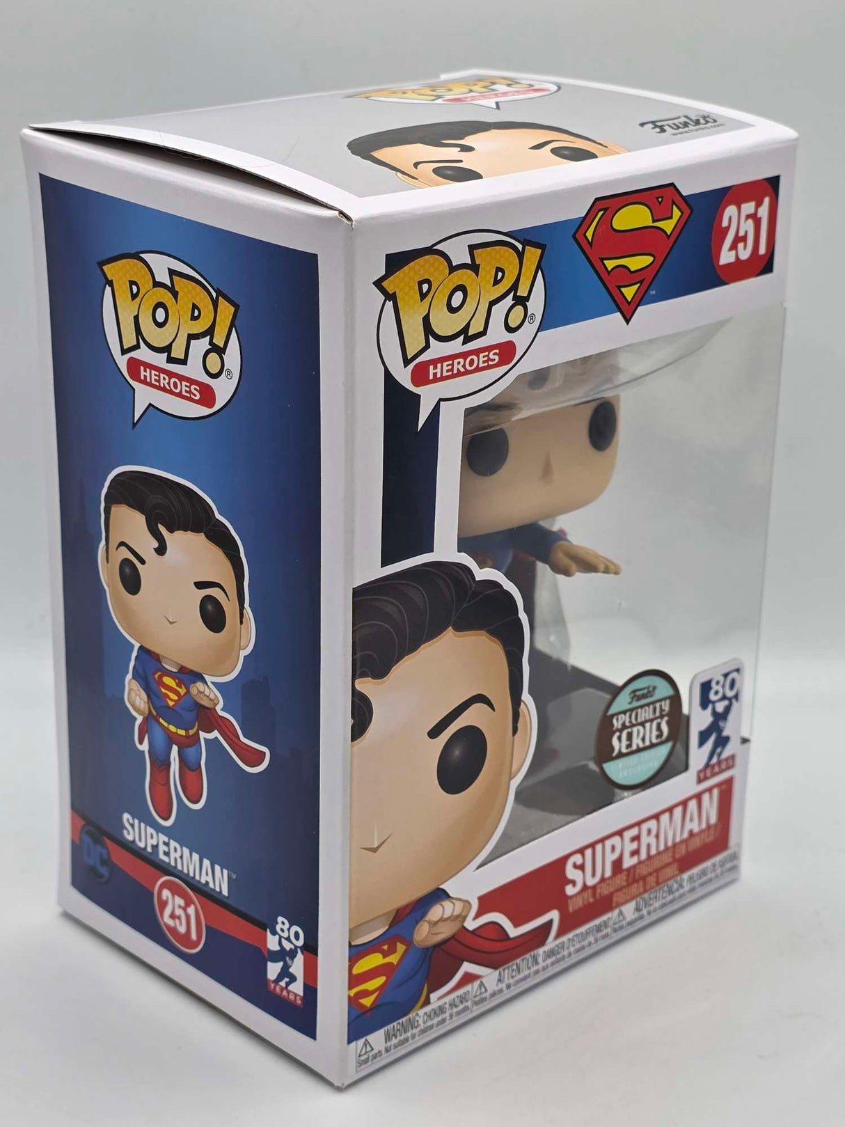 Damaged Box | Superman Flying (80th Anniversary) | Funko Pop Heroes | #251