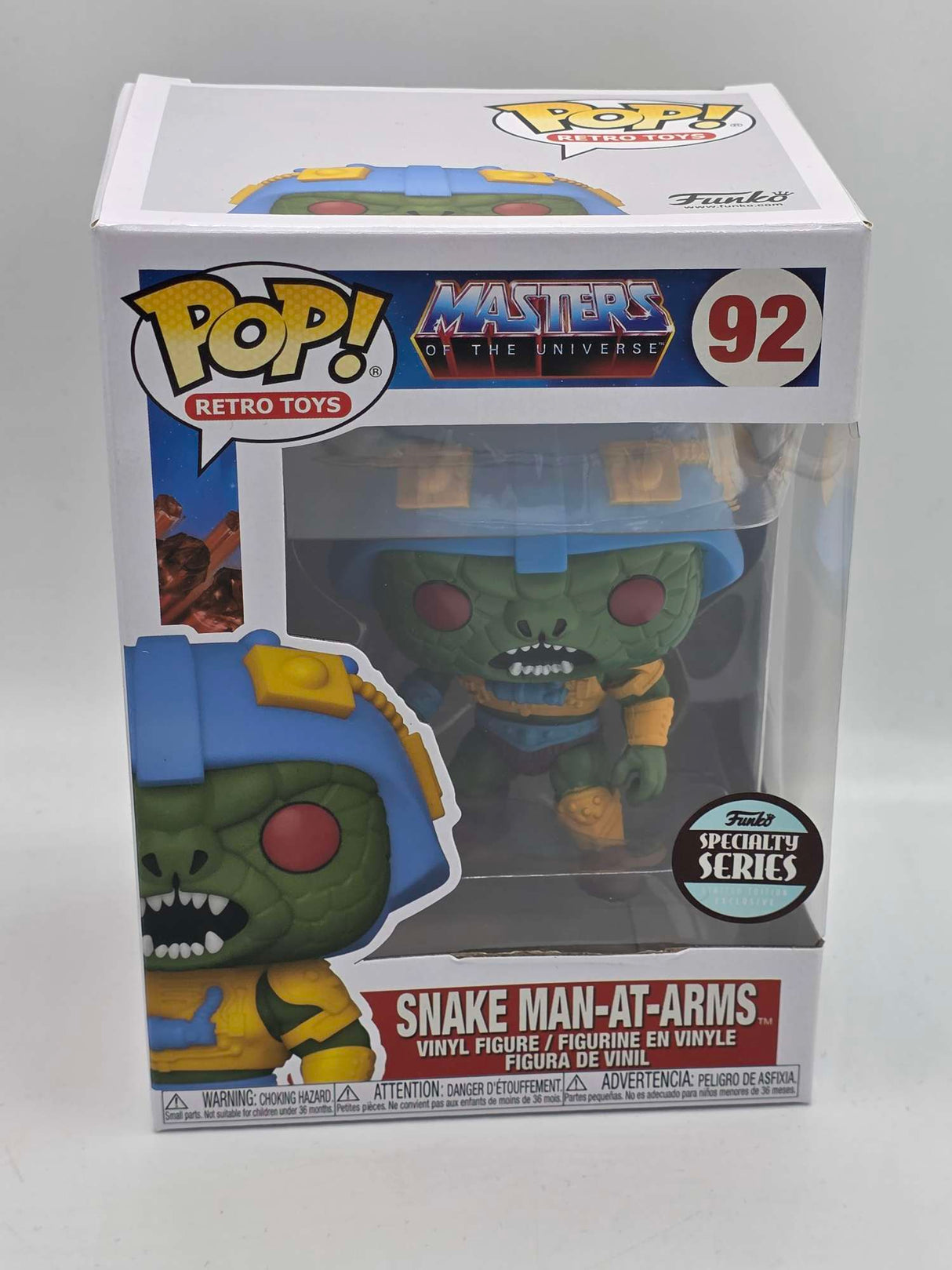 Damaged Box |  SNAKE MAN-AT-ARMS | Funko Pop Retro Toys | Masters of the Universe #92
