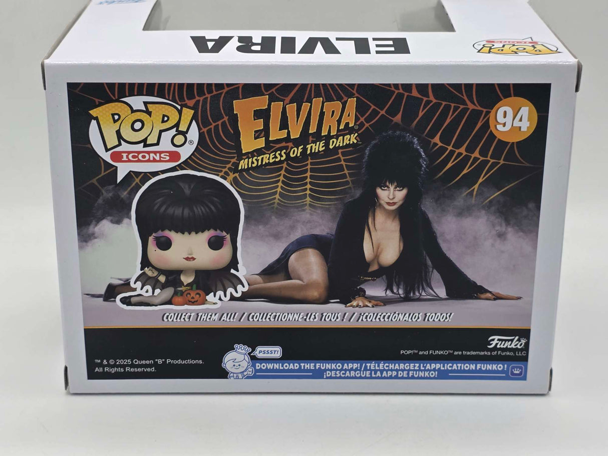 Slight Damaged Box | ELVIRA WITH PUMPKINS | Elvira Mistress Of The Dark | Funko Pop Icons #94