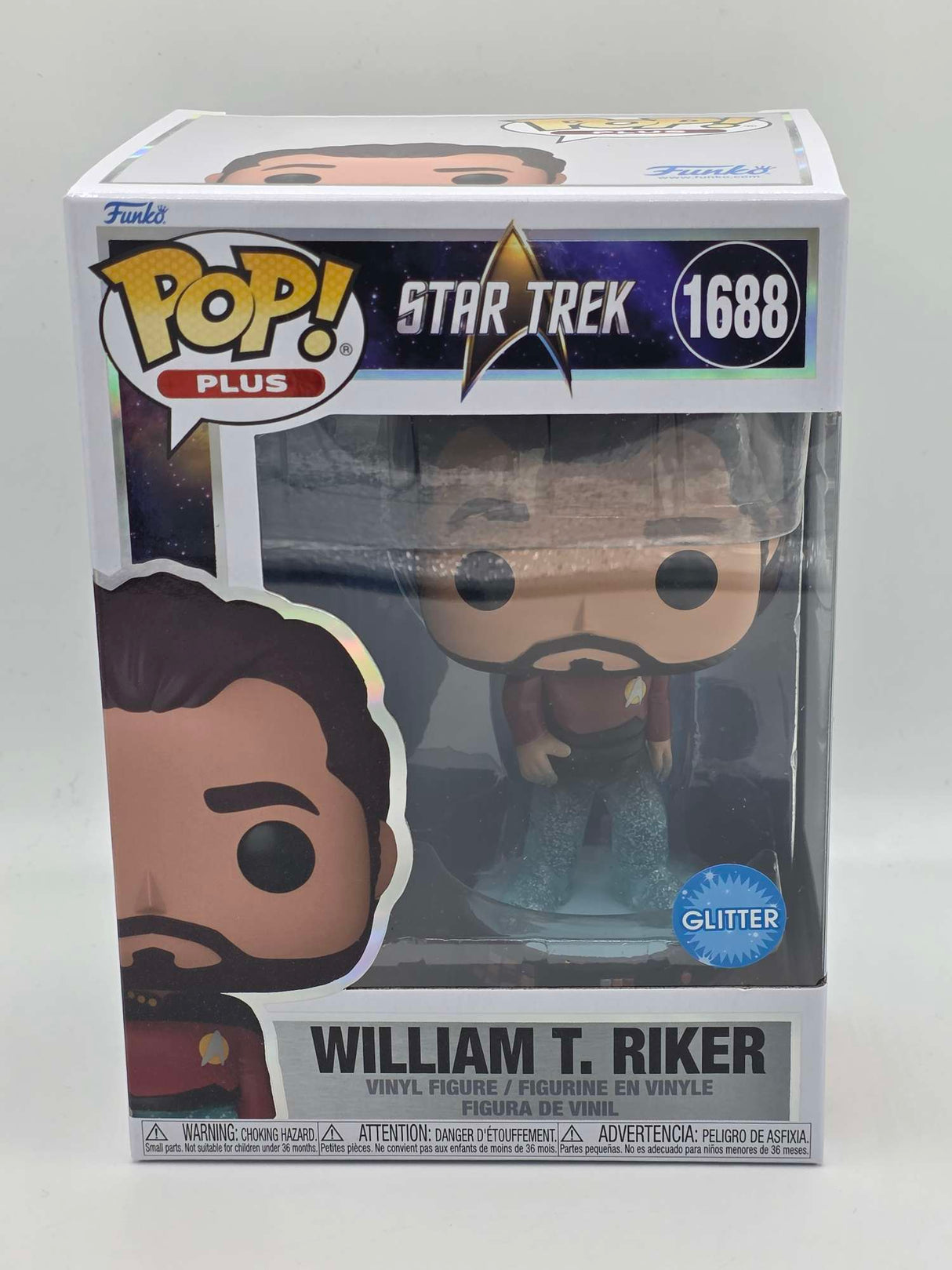 WILLIAM T. RIKER (TRANSPORTER) | Star Trek | Funko Pop Plus | Glitter #1688