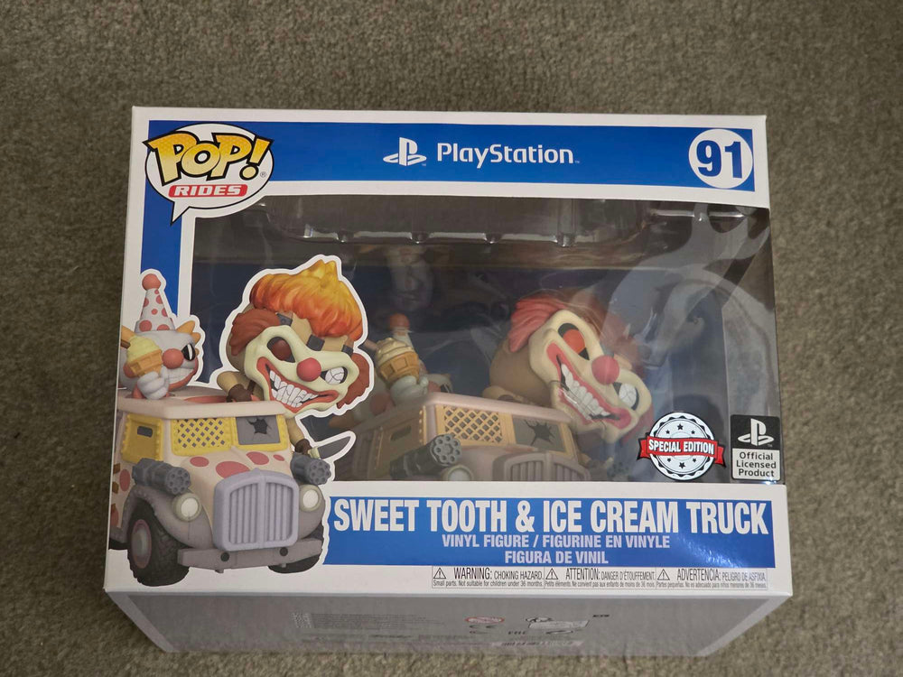Slight Damaged Box | SWEET TOOTH & ICE CREAM TRUCK | PlayStation Twisted Metal | Funko Pop Rides #91