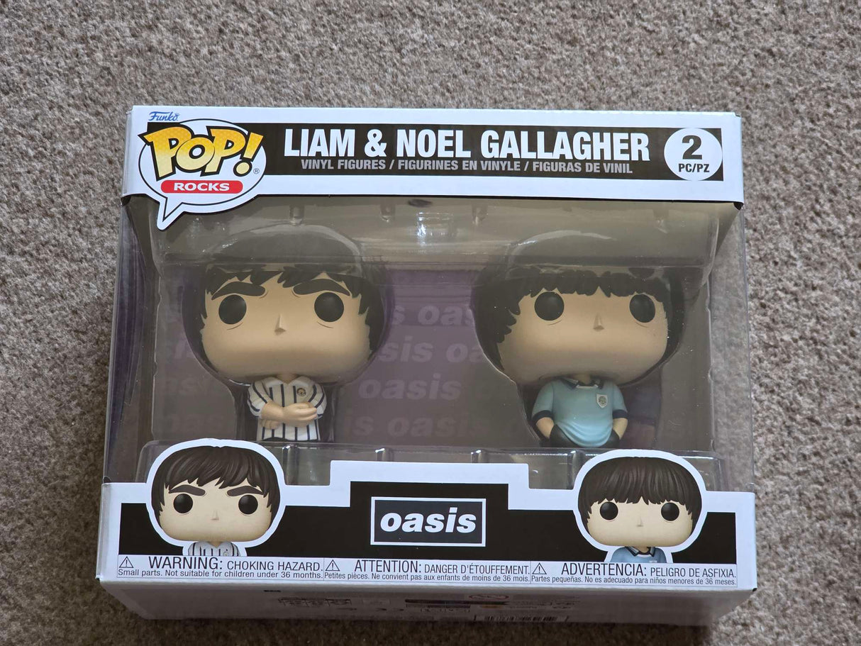 Slight Damaged Box | LIAM AND NOEL GALLAGHER | Oasis | Funko Pop Rocks 2 Pack