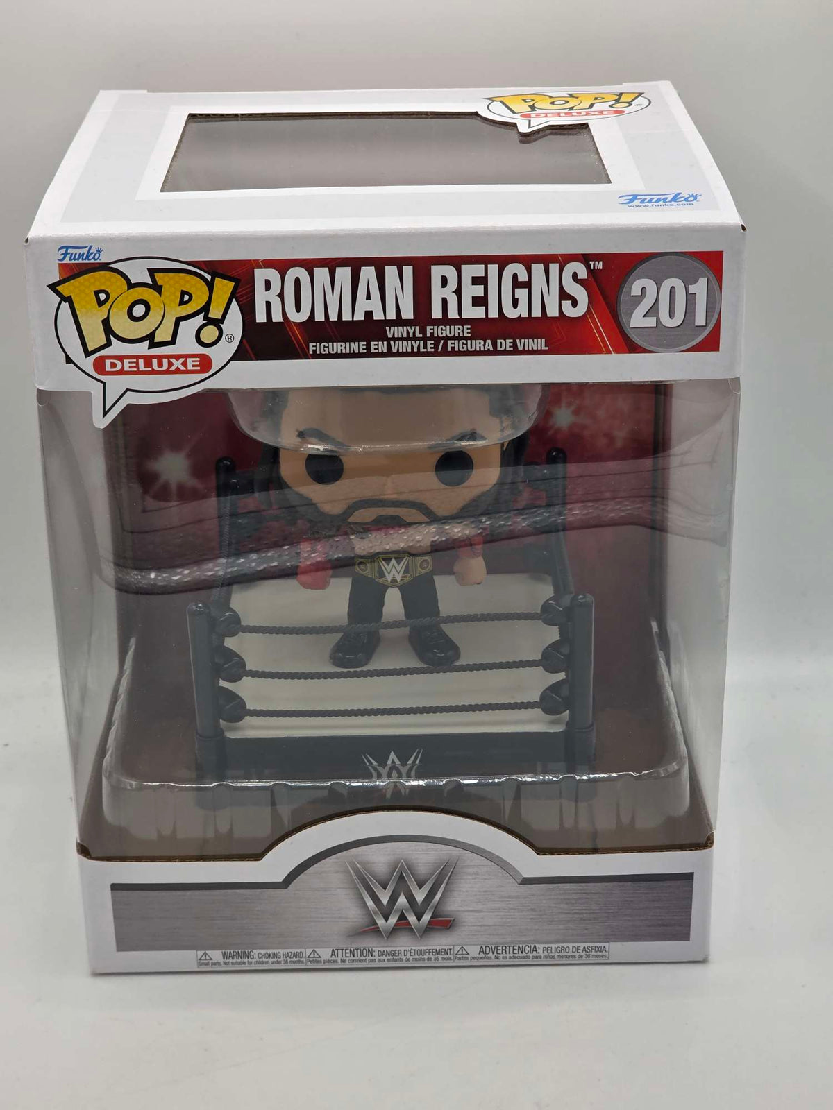 Slight Damaged Box | Funko Pop! Deluxe WWE | ROMAN REIGNS In-Ring #201