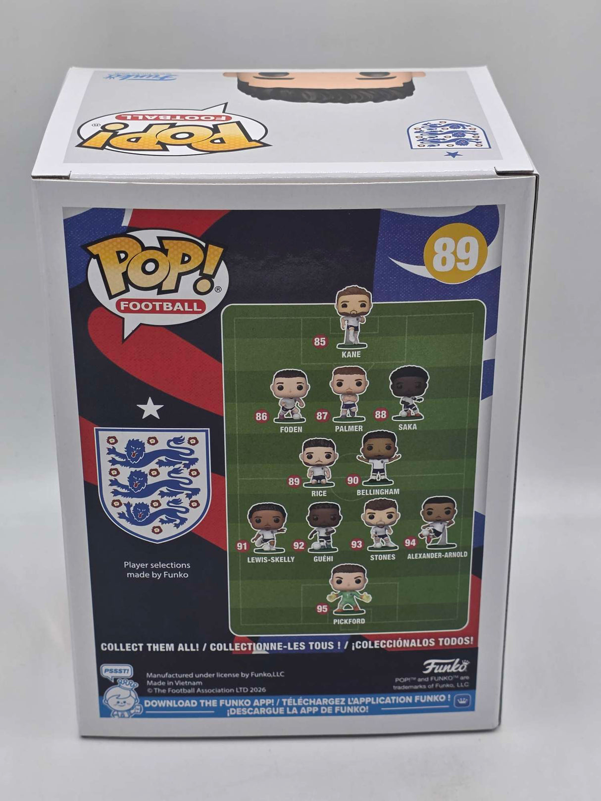 Funko Pop! Football England National Team DECLAN RICE Vinyl Figure #89