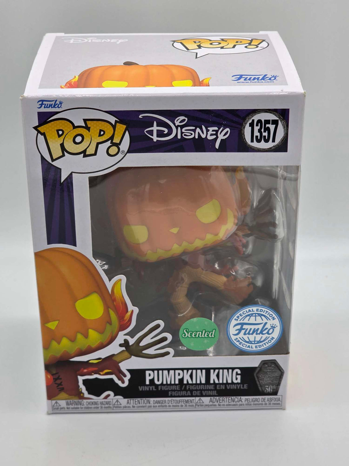 PUMPKIN KING (ON FIRE) | The Nightmare Before Christmas | Funko Pop Disney #1357 SCENTED