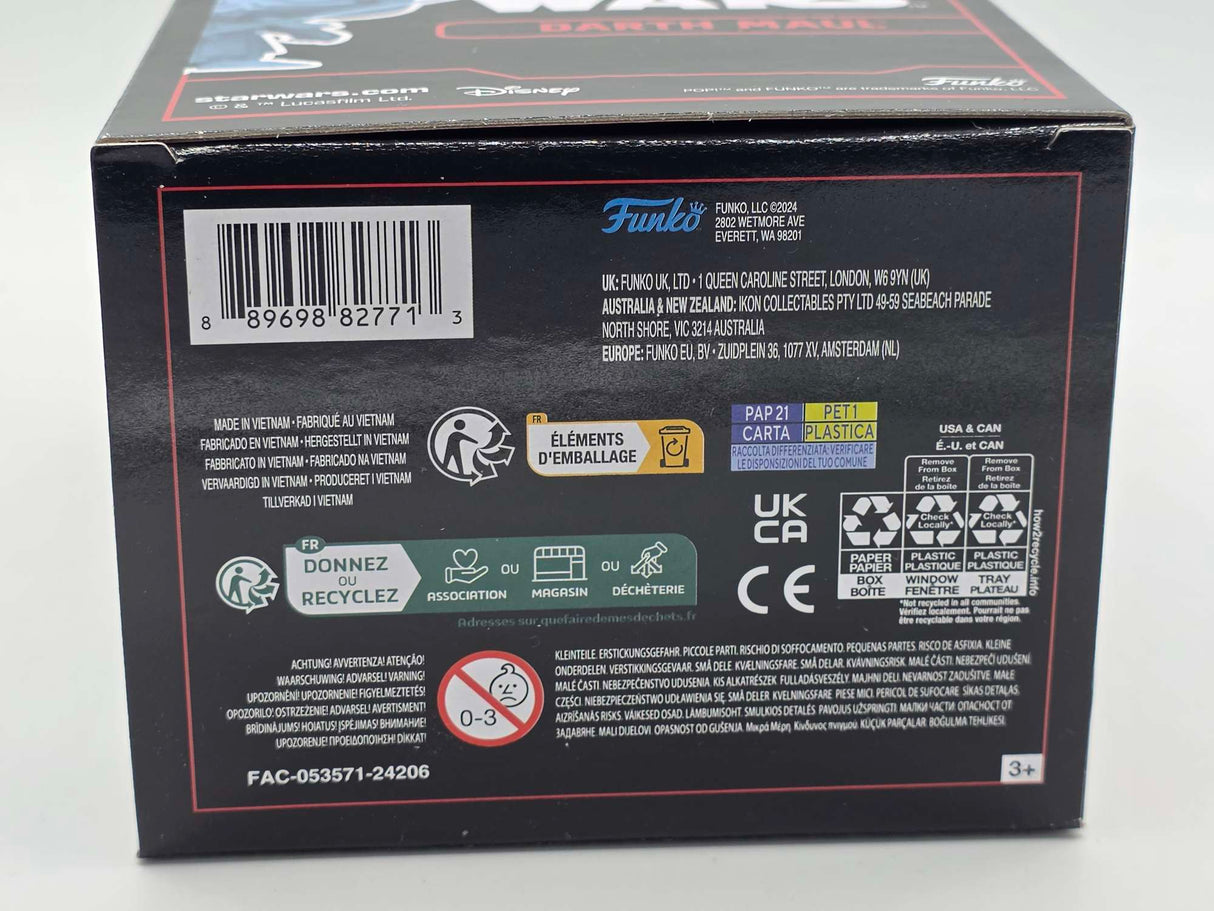 Slight Damaged Box | DARTH MAUL (Hooded Holographic) | Funko Pop Star Wars Dark Side | Glow #740