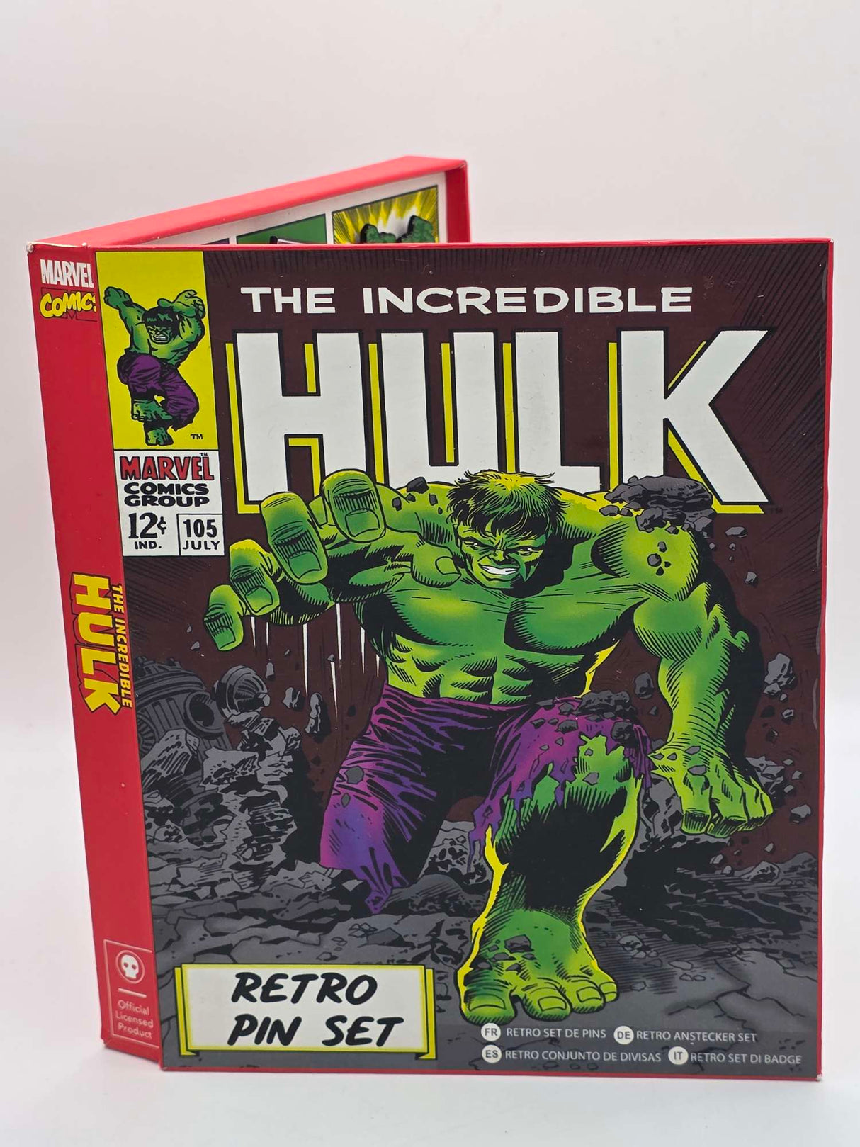 Official Marvel Hulk Retro Pin Badge Set | HULK