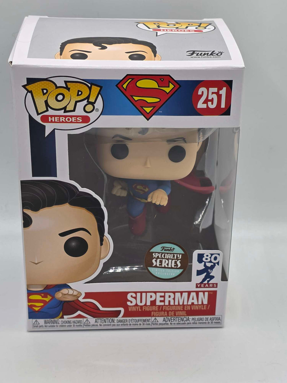Damaged Box | Superman Flying (80th Anniversary) | Funko Pop Heroes | #251