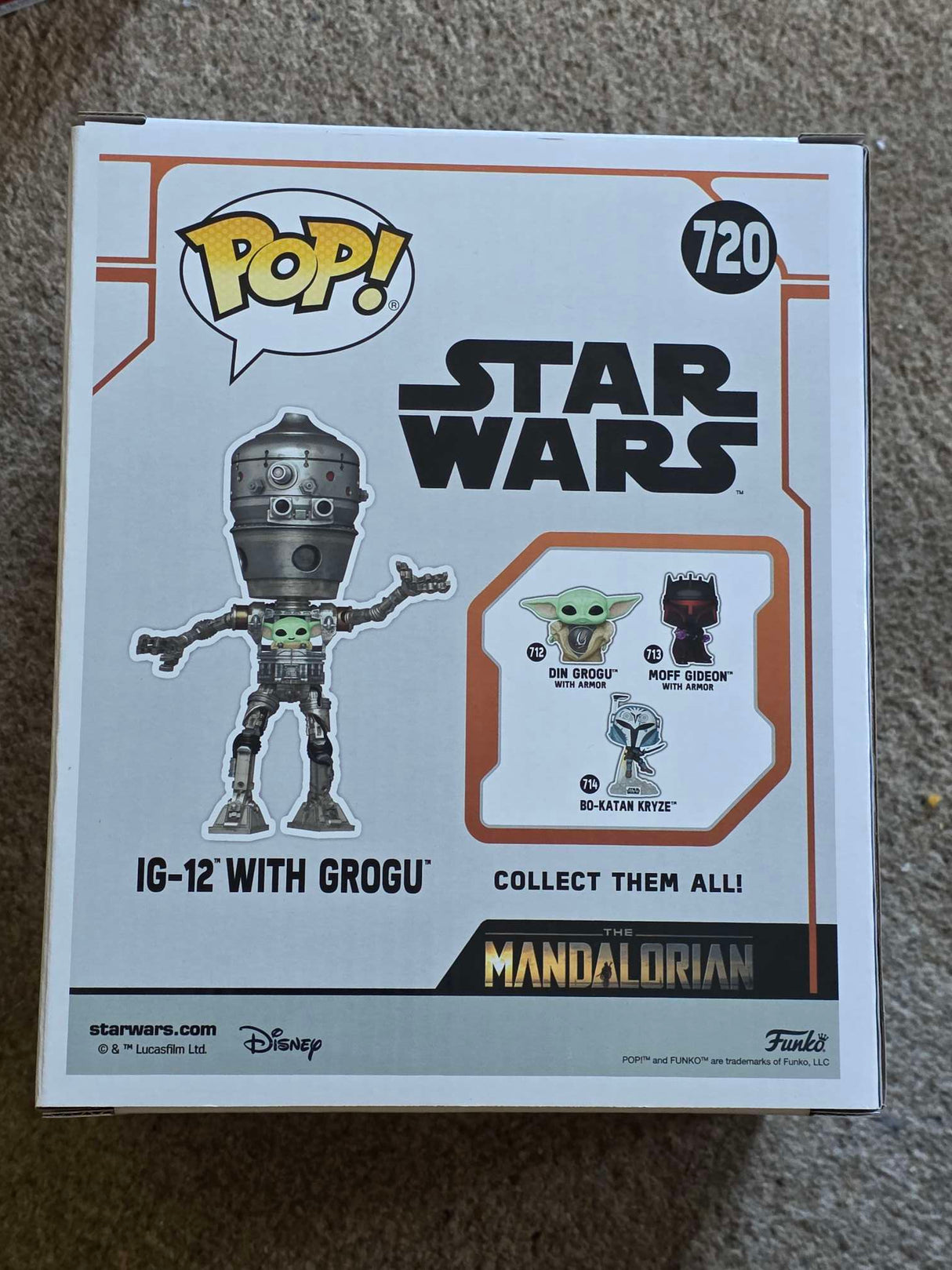 Slight Box Damaged | IG-12 WITH GROGU | Funko Pop Star Wars Deluxe | 6 Inch #720