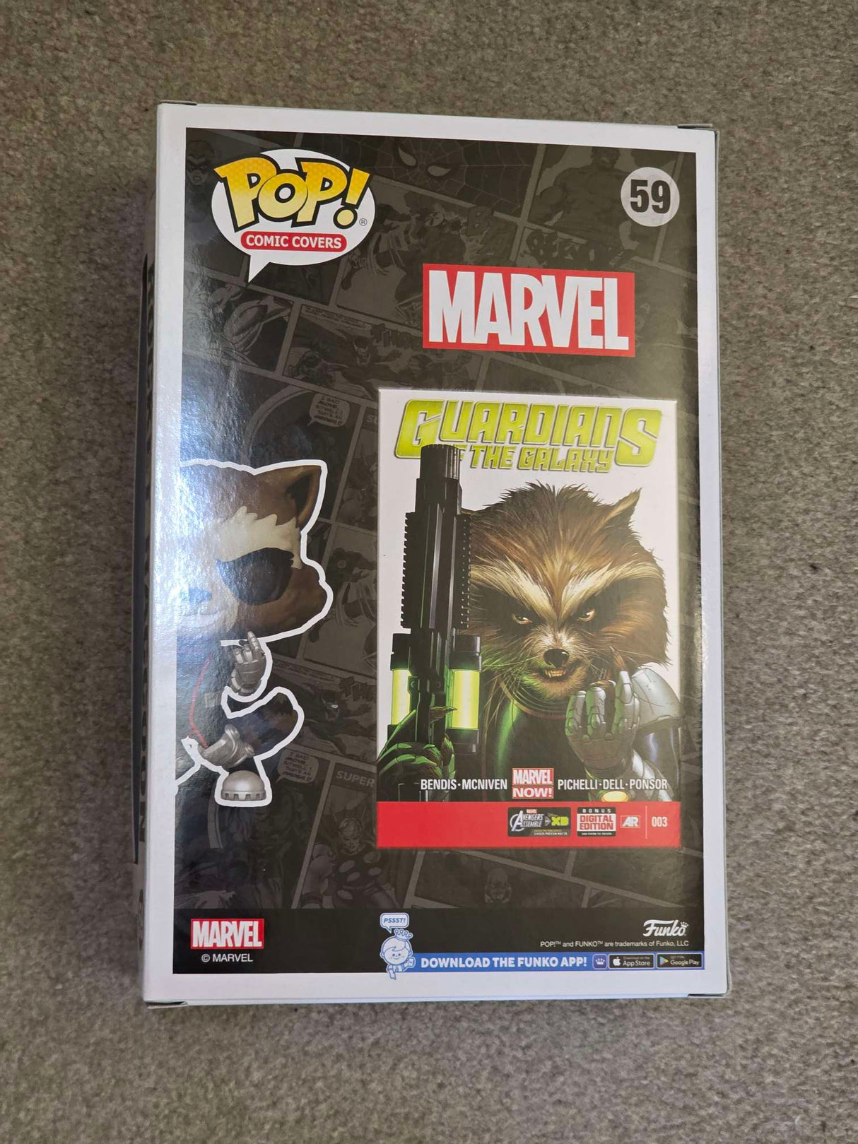 Slight Damaged Box | ROCKET RACCOON | Funko Pop Comic Covers | Guardians of the Galaxy #3 #59