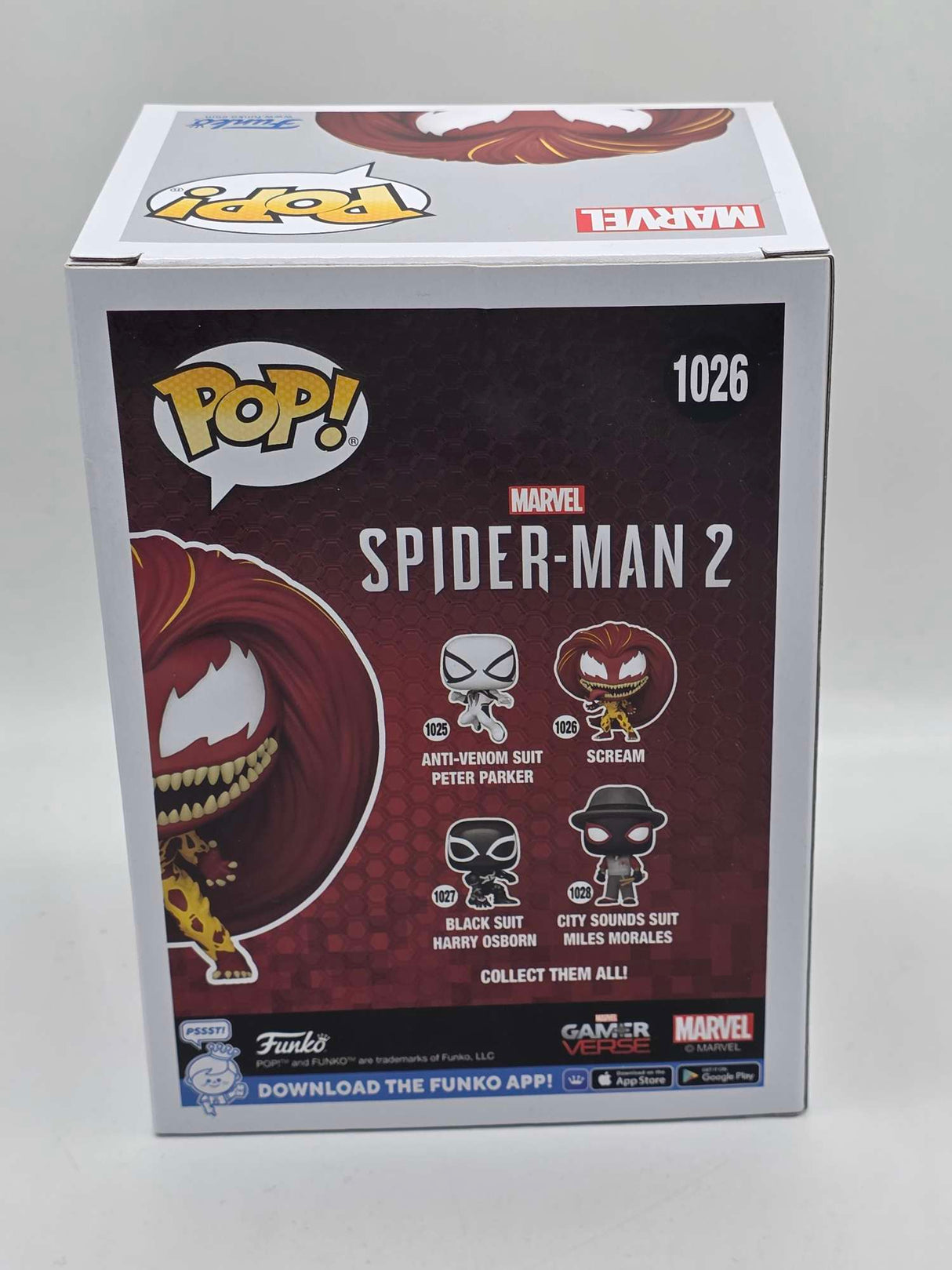 Damaged Box | SCREAM | Spider-Man 2 | Funko Pop Games | Marvel Gamerverse  #1026