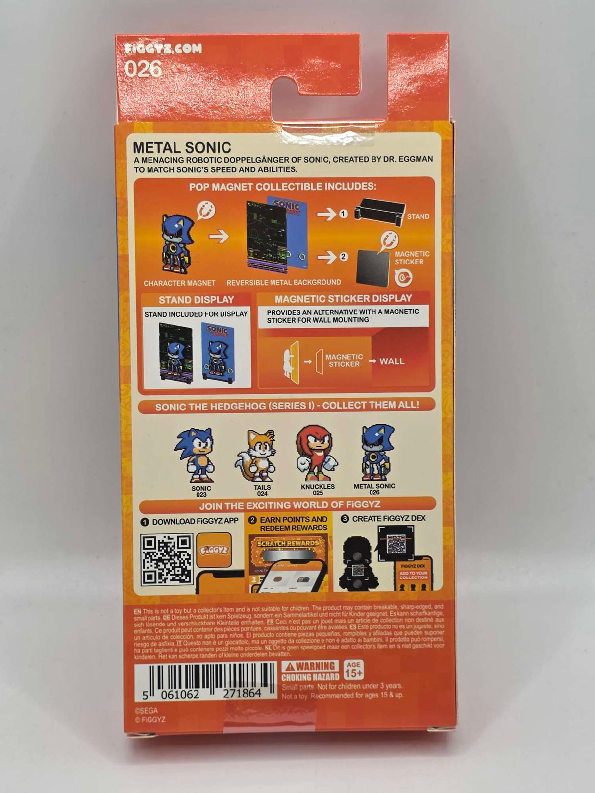 FiGGYZ Sonic the Hedgehog METAL SONIC #026 Pop Magnet Collectible (1st Edition)