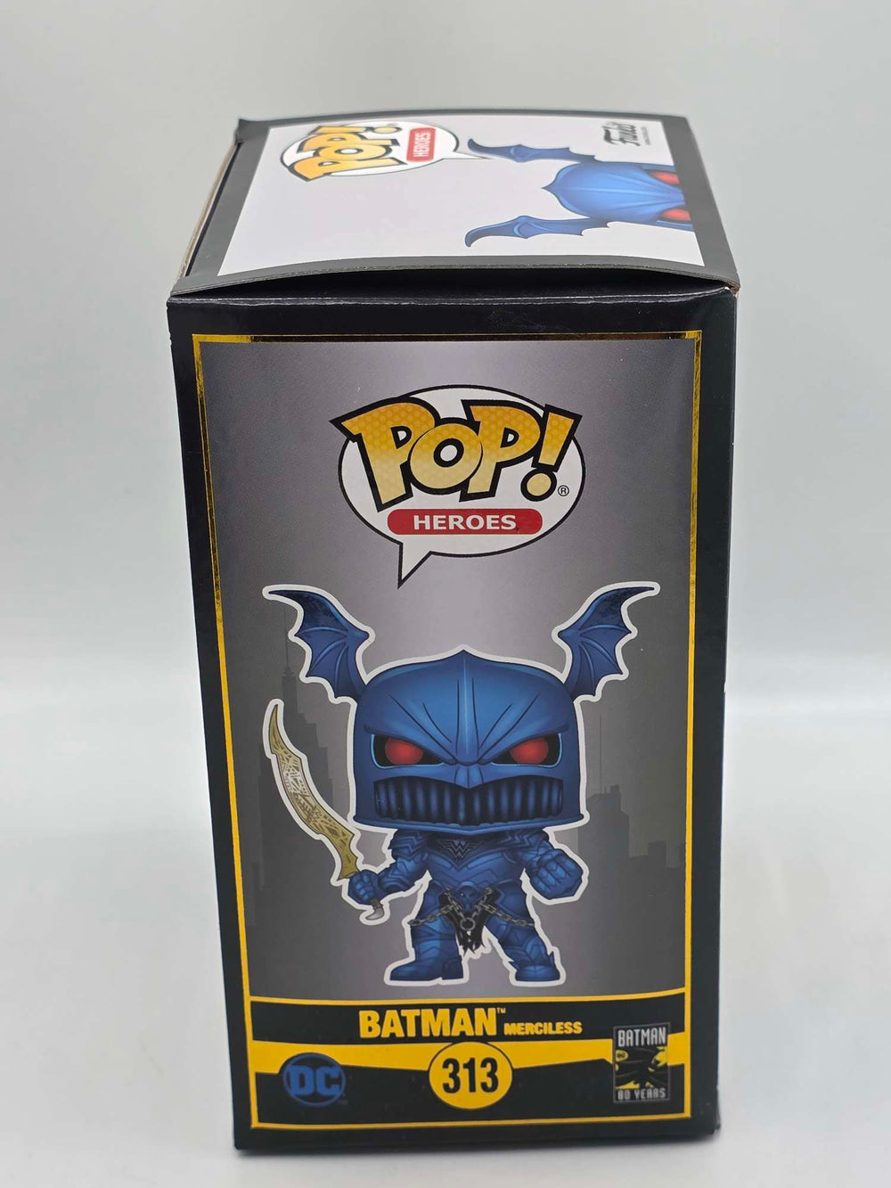 Damaged Box | BATMAN MERCILESS | Batman 80 Years | Funko Pop Heroes | Metallic #313