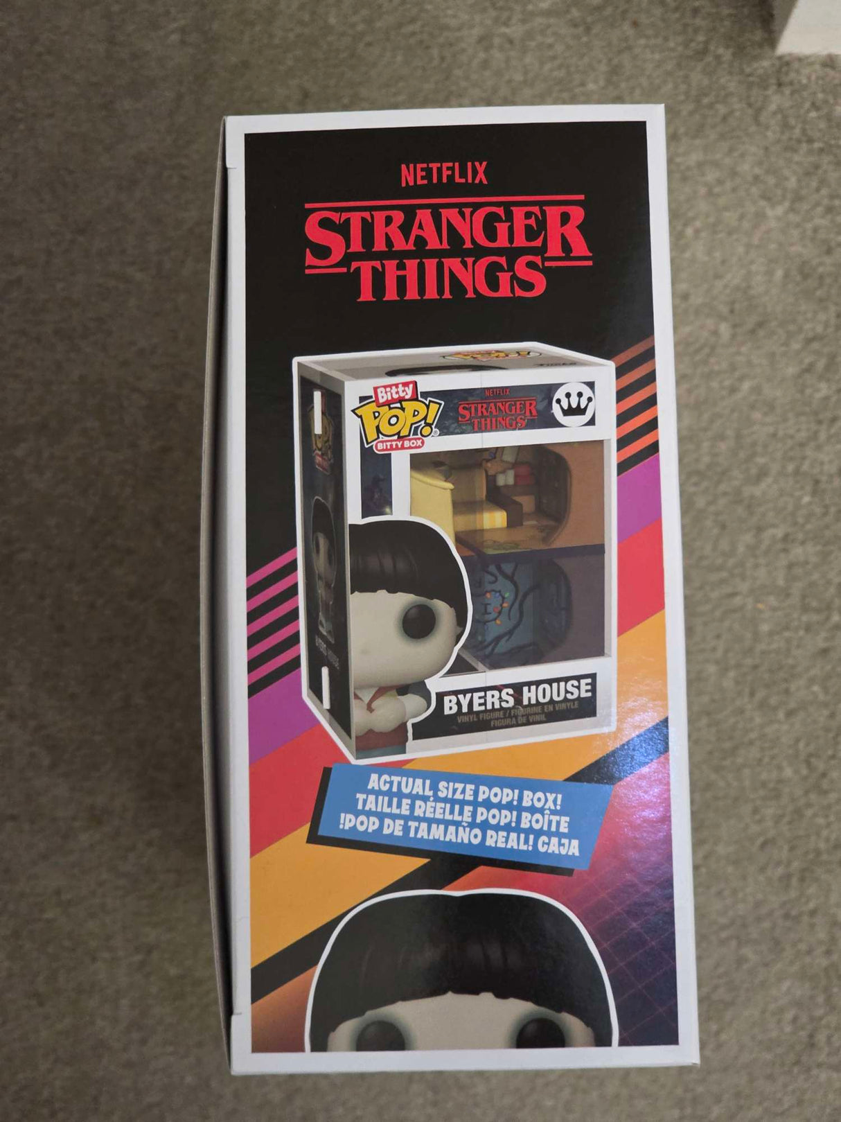 Damaged Box | BYERS HOUSE PLAYSET & 2 FIGURES | Display Case with Interior Scene & Storage | Funko Bitty POP! Boxes