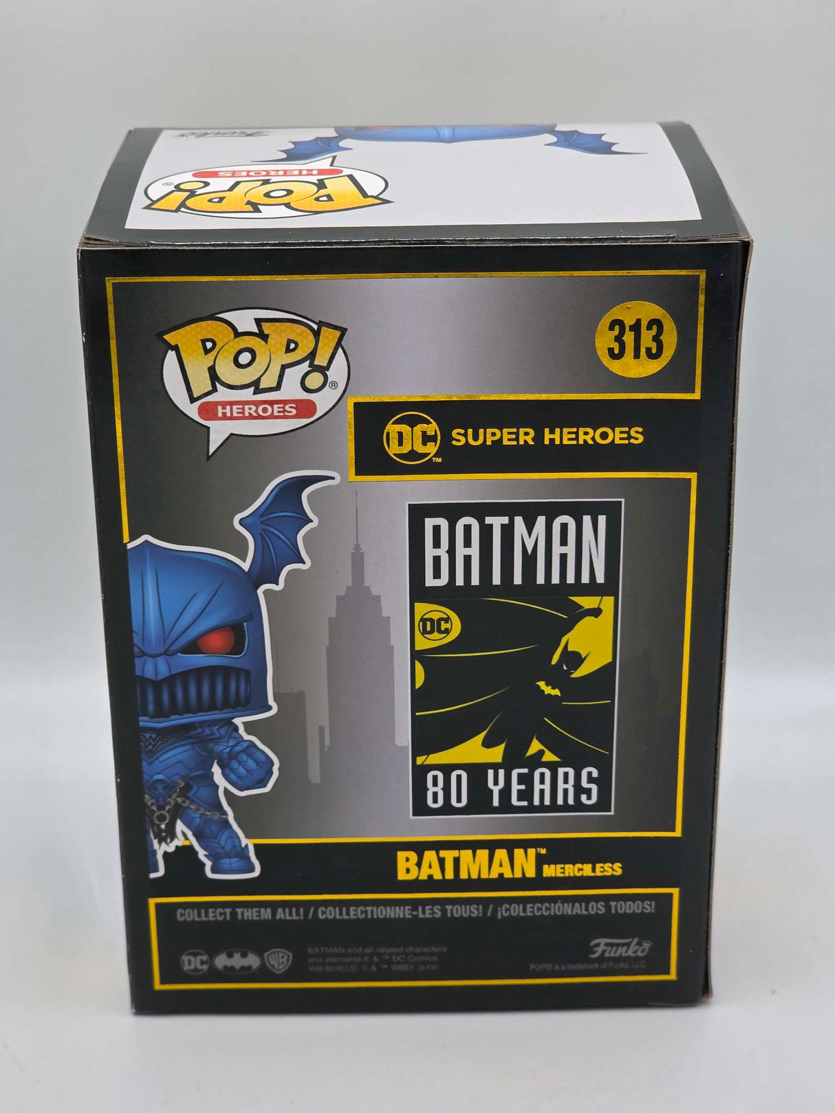 Damaged Box | BATMAN MERCILESS | Batman 80 Years | Funko Pop Heroes | Metallic #313
