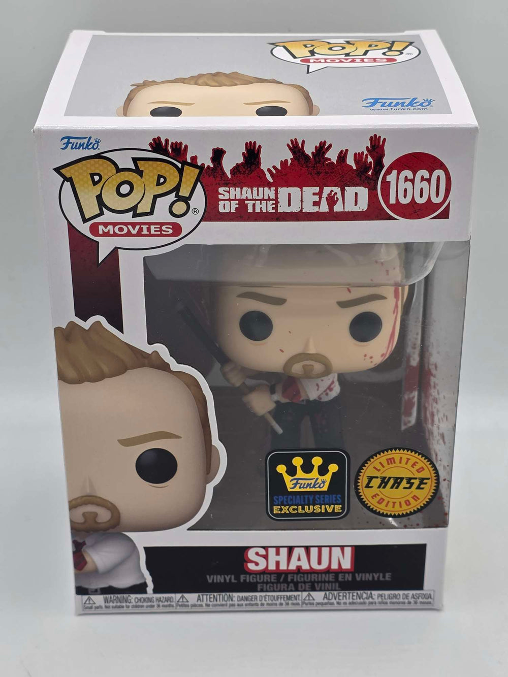 SHAUN (WITH POOL CUE) | Shaun of The Dead | Funko Movies | Bloody Chase #1660