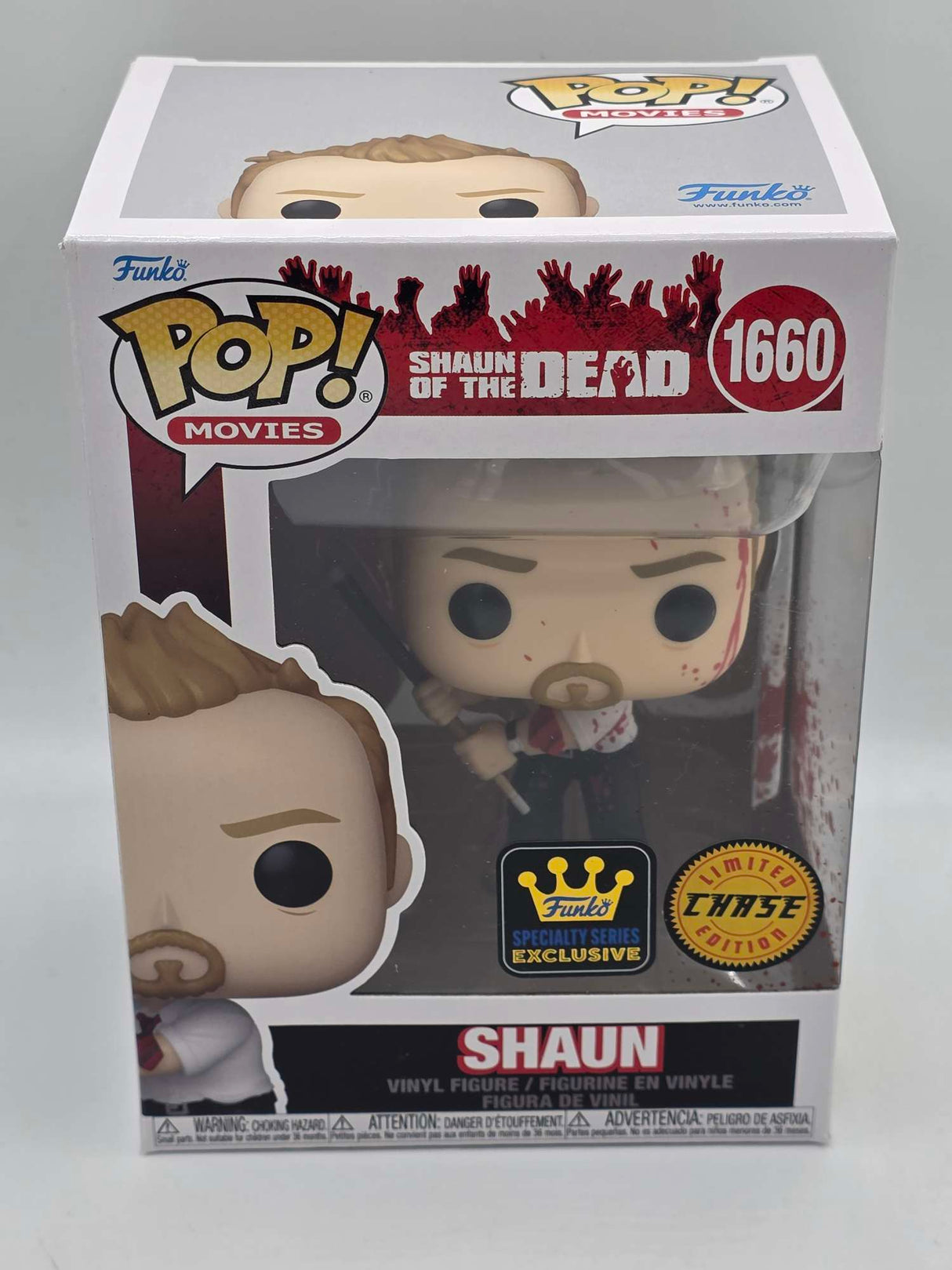 SHAUN (WITH POOL CUE) | Shaun of The Dead | Funko Movies | Bloody Chase #1660