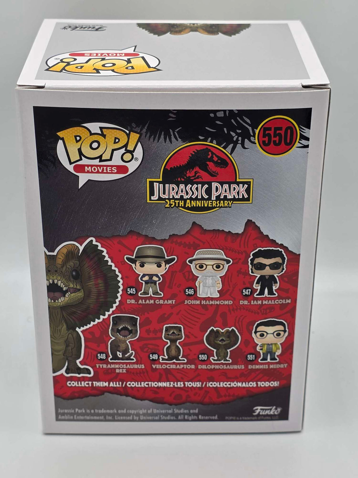 DILOPHOSAURUS (RED) | Jurassic Park 25th Anniversary | Funko Pop Movies #550