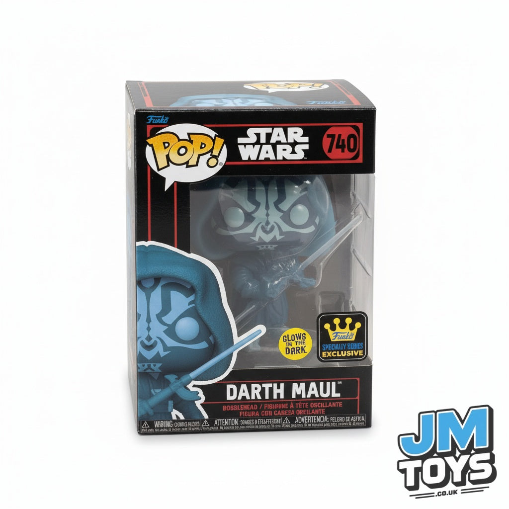 Slight Damaged Box | DARTH MAUL (Hooded Holographic) | Funko Pop Star Wars Dark Side | Glow #740